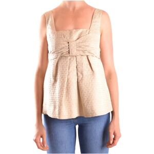 See by Chloé , Square Neck Sleeveless Top ,Beige female, Sizes: XL, M