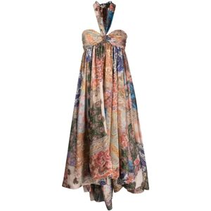 Zimmermann , Exquisite Paisley-Print Halterneck Dress ,Multicolor female, Sizes: S