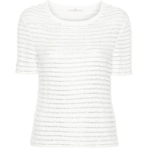 Ermanno Scervino , Women's Clothing T-Shirts & Polos 10602 Ss24 ,White female, Sizes: XS