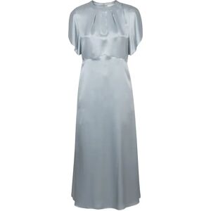 Crida Milano , Silk Midi Dress in Light Blue ,Blue female, Sizes: XS, M