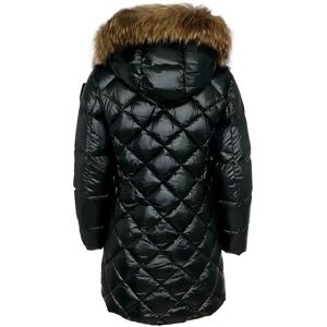 Blauer , Diagonal Fur Coat ,Black female, Sizes: 14 Y