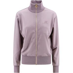 Palm Angels , Purple Sweatshirt with Gold Zip ,Purple female, Sizes: XS, S