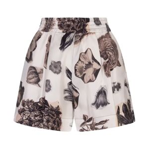 Marni , White Floral Print Poplin Shorts ,Multicolor female, Sizes: S, 2XS