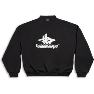 Balenciaga , Layered Sports Round Oversized Sweatshirt ,Black female, Sizes: M