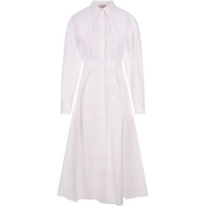 Alexander McQueen , White Cotton Poplin A-Line Shirt Dress ,White female, Sizes: S, M