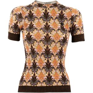 Etro , Womens Clothing T-Shirts Polos Brown Aw23 ,Brown female, Sizes: XS