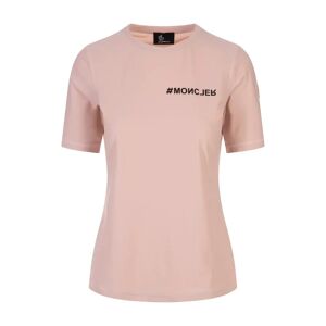 Moncler , Moncler Grenoble T-shirts and Polos Pink ,Pink female, Sizes: XS, S