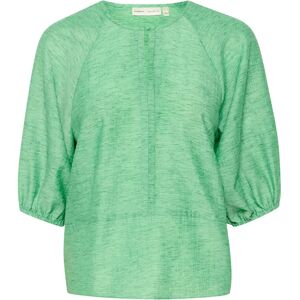 InWear , Emerald Green Blouse with Half Sleeves ,Green female, Sizes: L, XS, M