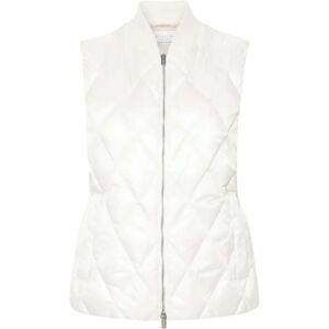 Peserico , White Bead-Embellished Puffer Vest ,White female, Sizes: S, XS, L