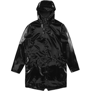 Rains , Long Jacket W3 Black Raincoat ,Black female, Sizes: L, XS, S