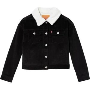 Levis Levi's , Baggy Velvet Jacket with Sherpa Collar ,Black unisex, Sizes: 8 Y