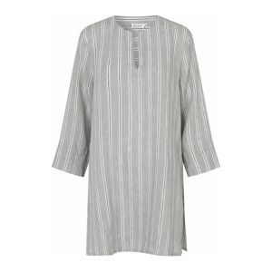 Masai , Striped Tunic with 3/4 Sleeves ,Gray female, Sizes: 2XL, L, XL, M, S