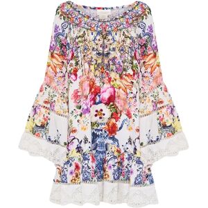 Camilla , Floral A Line Frill Dress ,Multicolor female, Sizes: S, M, XS