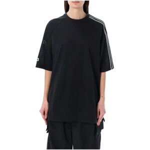 Y-3 , Unisexs Clothing T-Shirts Polos Black Ss24 ,Black female, Sizes: S