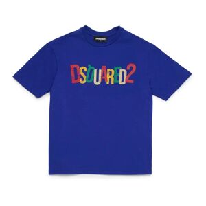 Dsquared2 , Multicolor branded T-shirt ,Blue unisex, Sizes: 10 Y, 8 Y, 12 Y