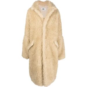 MM6 Maison Margiela , Beige Teddy Coat ,Beige female, Sizes: M, S