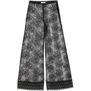 Charo Ruiz Ibiza , Black Lace Wide Leg Trousers ,Black female, Sizes: XS, S