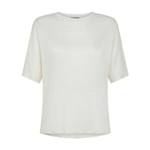 Peuterey , Striped Linen Blend T-shirt White ,White female, Sizes: L, M