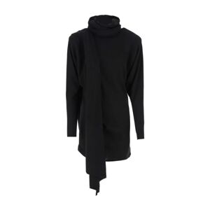 Saint Laurent , Dress Knit + Hood + Scarf ,Black female, Sizes: M