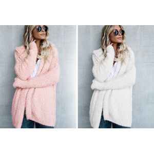 Blu Walk Trading Ltd T/A Supertrendinuk Women's Fluffy Hooded Cardigan
