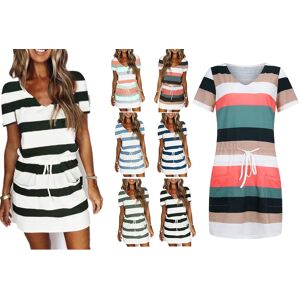 Pope Fbarrett Ltd T/A Whoop Trading Women's Casual Striped T-Shirt Dress