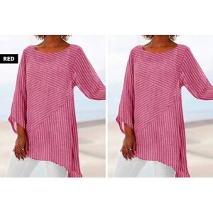 Blu Walk Trading Ltd T/A Supertrendinuk Loose Striped Blouse - 6 Sizes & Colours! - White   Wowcher