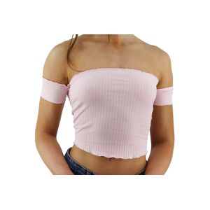 Advanced Global Productions Ltd Pack Of 5 Off Shoulder Bardot Crop Tops - Uk Sizes 4-12 - Black   Wowcher