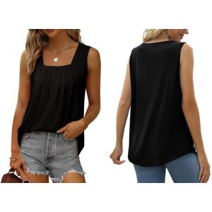 GLAXWOOD TRADING LTD Women'S Square Neck Tank Top - 6 Colours Available - Black   Wowcher