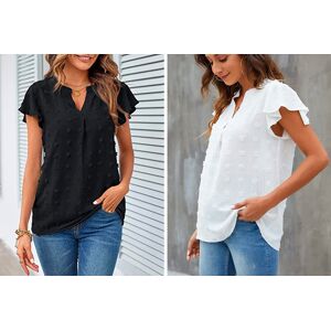 AZONE STORE LTD T/A Shop In Store Loose Fit Ruffle V-Neck Shirt