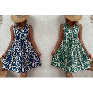 Flyglow Global Trading Ltd t/a Inhouse Deal Women's Leaf Print Summer Dress