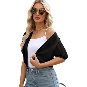 Pope Fbarrett Ltd T/A Whoop Trading Women'S Puff Sleeve Cropped Cardigan - Blue, Black Or White   Wowcher