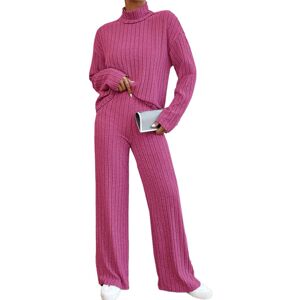 COMPANY BOOM LTD t/a Pollyjoy Womens Knitted Co Ord Set In 5 Colours And 4 Sizes - Black   Wowcher