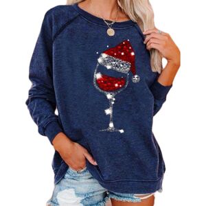 J&Y Global Christmas Wine Glass Jumper - Blue   Wowcher