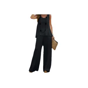 Obero International Ltd Women'S Summer Trousers & Top Set - 6 Sizes & 10 Designs - Black   Wowcher