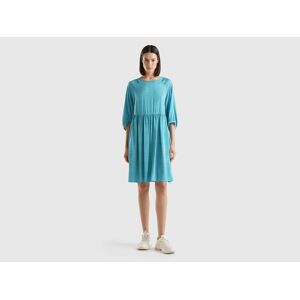 United Colors of Benetton Benetton, Short Patterned Dress, Teal, Women