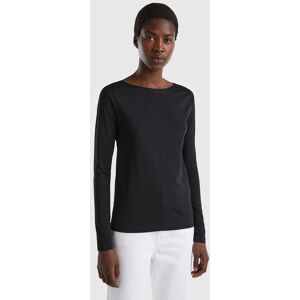 United Colors of Benetton Benetton, T-shirt With Boat Neck In 100% Cotton, Black, Women