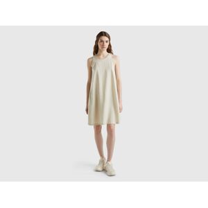 United Colors of Benetton Benetton, Sleeveless Dress In Pure Linen, Beige, Women