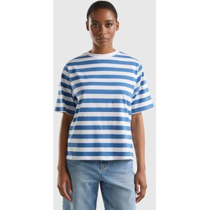 United Colors of Benetton Benetton, Striped Comfort Fit T-shirt, Blue, Women