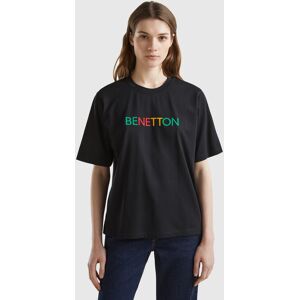 United Colors of Benetton Benetton, T-shirt With Logo Print, Black, Women