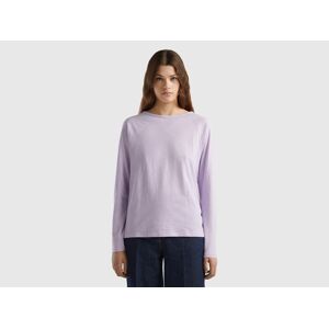 United Colors of Benetton Benetton, Long Sleeve T-shirt In Light Cotton, Lilac, Women