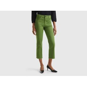 United Colors of Benetton Benetton, Five-pocket Cropped Trousers, size 29, Military Green, Women
