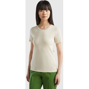 United Colors of Benetton Benetton, Long Fiber Cotton T-shirt, size XS, Beige, Women