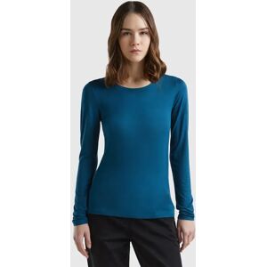 United Colors of Benetton Benetton, T-shirt In Sustainable Stretch Viscose, Teal, Women