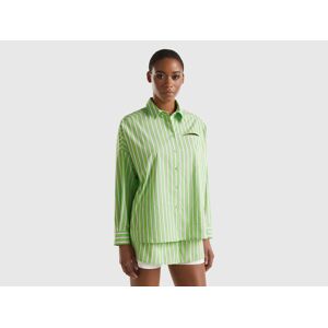 United Colors of Benetton Benetton, Wide Striped Shirt, Light Green, Women