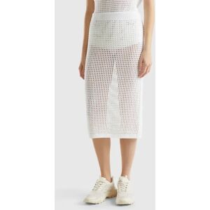 United Colors of Benetton Benetton, Crochet Skirt, White, Women