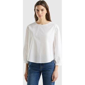 United Colors of Benetton Benetton, Lightweight Cotton Blouse, White, Women