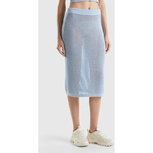 United Colors of Benetton Benetton, Crochet Skirt, Sky Blue, Women