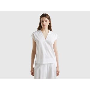 United Colors of Benetton Benetton, T-shirt With Front And Back V-neck, size XS, White, Women