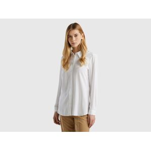 United Colors of Benetton Benetton, Regular Fit Shirt In Sustainable Viscose, White, Women