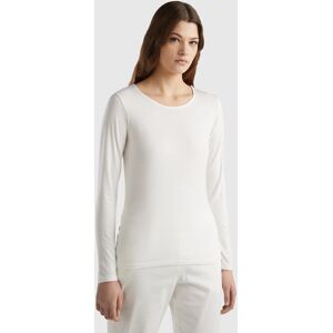 United Colors of Benetton Benetton, T-shirt In Sustainable Stretch Viscose, Creamy White, Women